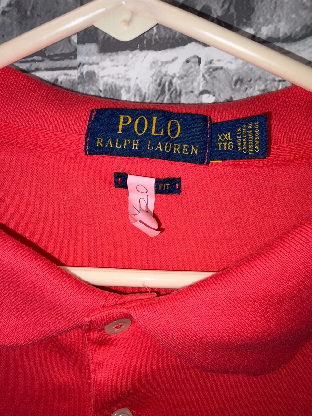 Polo by‎ Ralph Lauren Men’s Bright Coral color Short-Sleeve Polo
